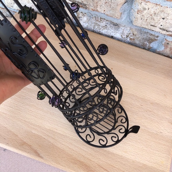 Whimsy Collection Wine Bottle Cork Cage Holder / Display With Colorful beads 14” - Picture 11 of 16